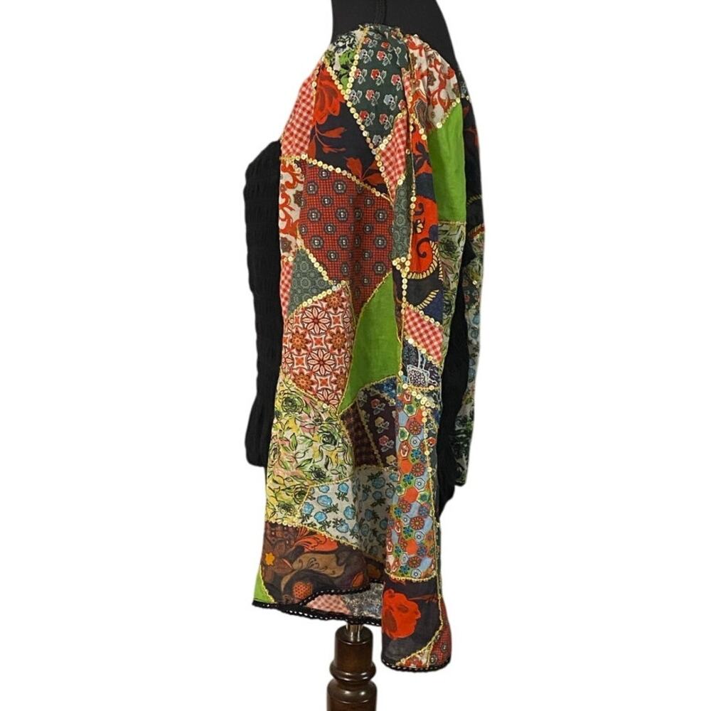 Anthropologie Let Me Be Patchwork Statement Sleev… - image 3